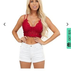 Red lace Bralette